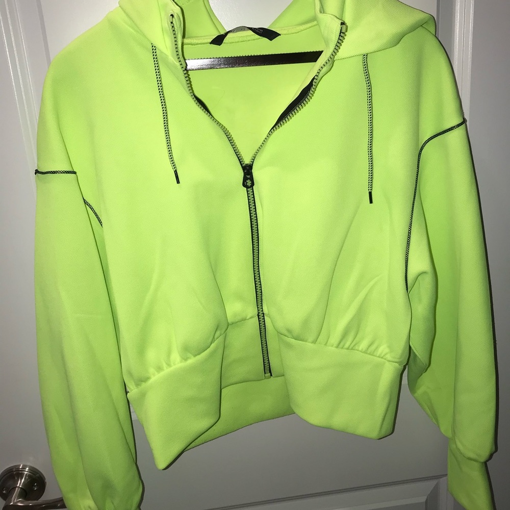 Neon Zara zip up jacket
